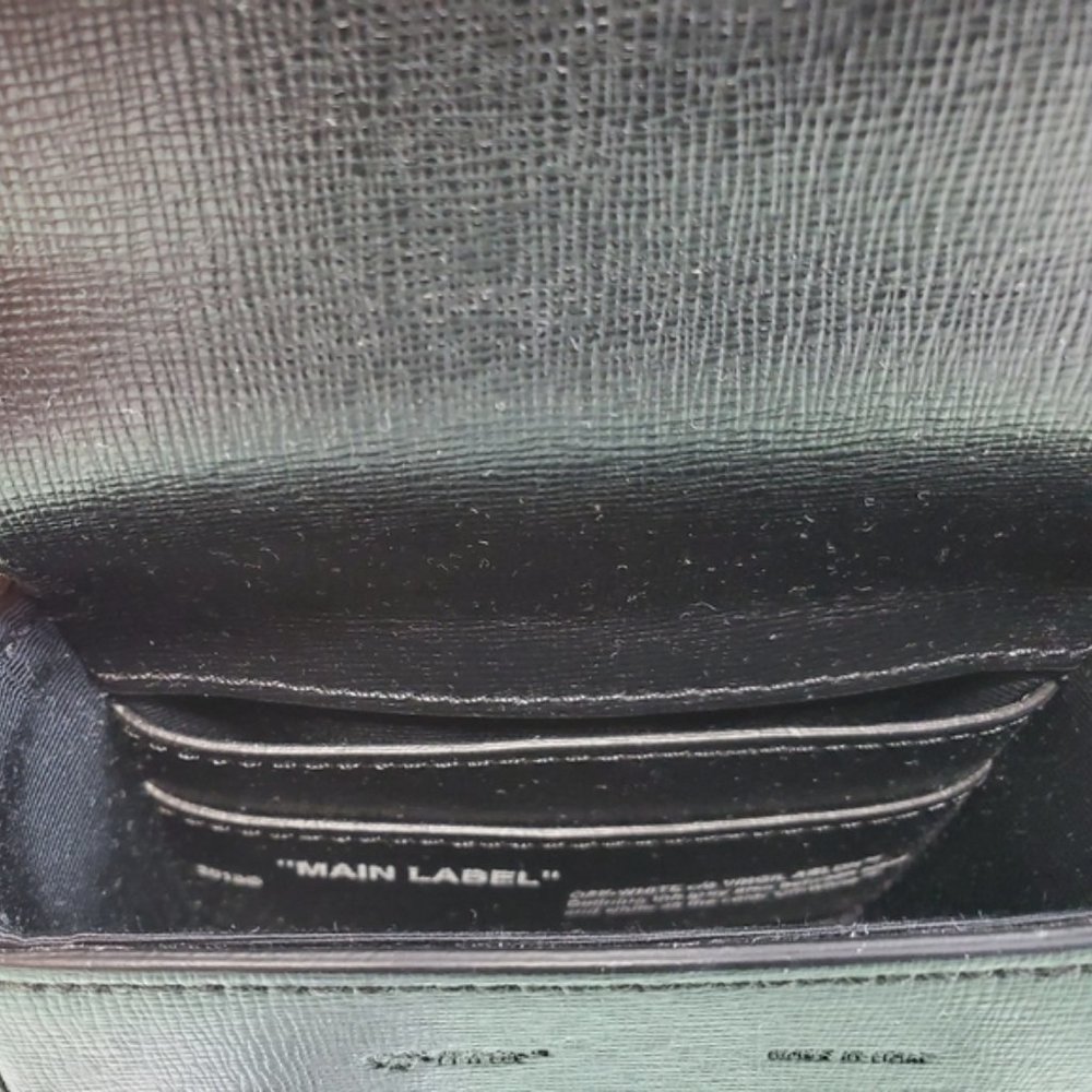 NWT$825 Off-White Baby Diagonal Binder Clip Leather Bag - Picture 7 of 16